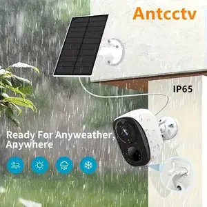 Wireless Outdoor Security Camera, Fhd 3mp Night Vision, Solar Powered, Human Detection, Cloud Storage, Battery Operated, Home Safety