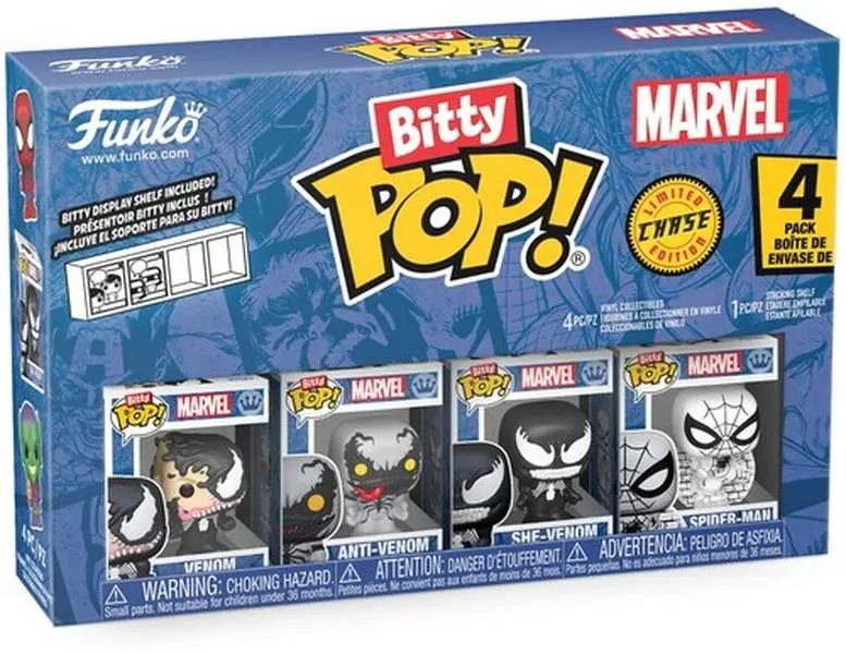 Funko Bitty POP!: Spider-Man - Venom 4-Pack  [COLLECTIBLES] Vinyl figurine/statue, 4 Pack, Collectible