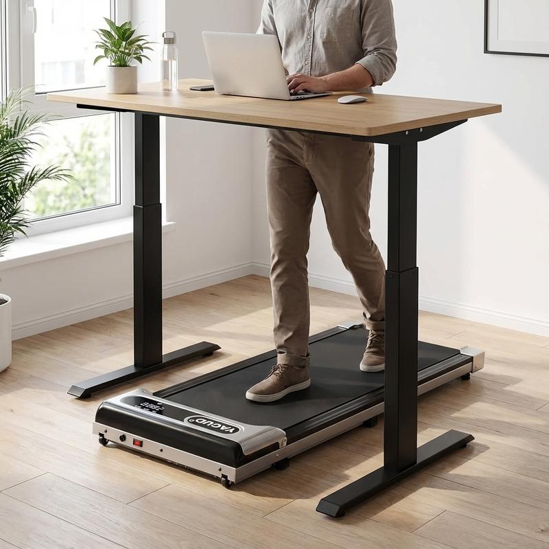 【Upgraded Version】Yagud Walking Pad with Wheels,Remote Control, LED Display, Portable Under Desk Treadmill for Small Spaces, Home/Office Exercise Equipment Fitness Workout Calories