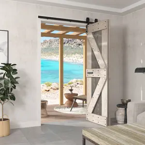 COAST SEQUOIA 30in/36in/48in/60in/72inx 84in Embossing Bi-Fold Barn Door With Sliding Hardware Kit