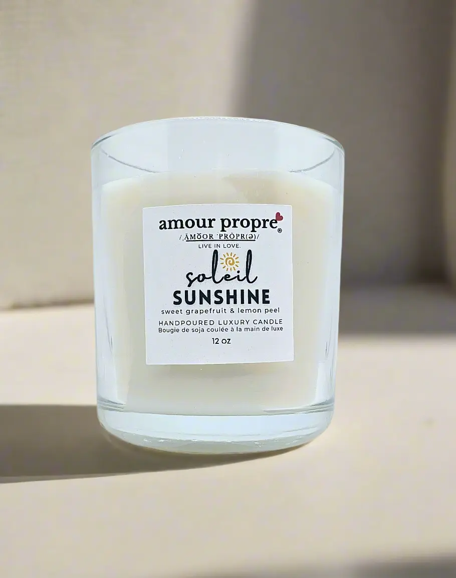 Handpoured Luxury 2-Wick Bright Yellow Fruity Lemon Citrus Aroma Plant-Based Soy Wax Household Candle - Ambiance Enhancer, Home Decor, Air Freshener, Light Source