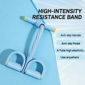 Pedal Resistance Band, Portable Elastic Exercise Tube for Men and Women, Full-Body Workout & Fitness Training