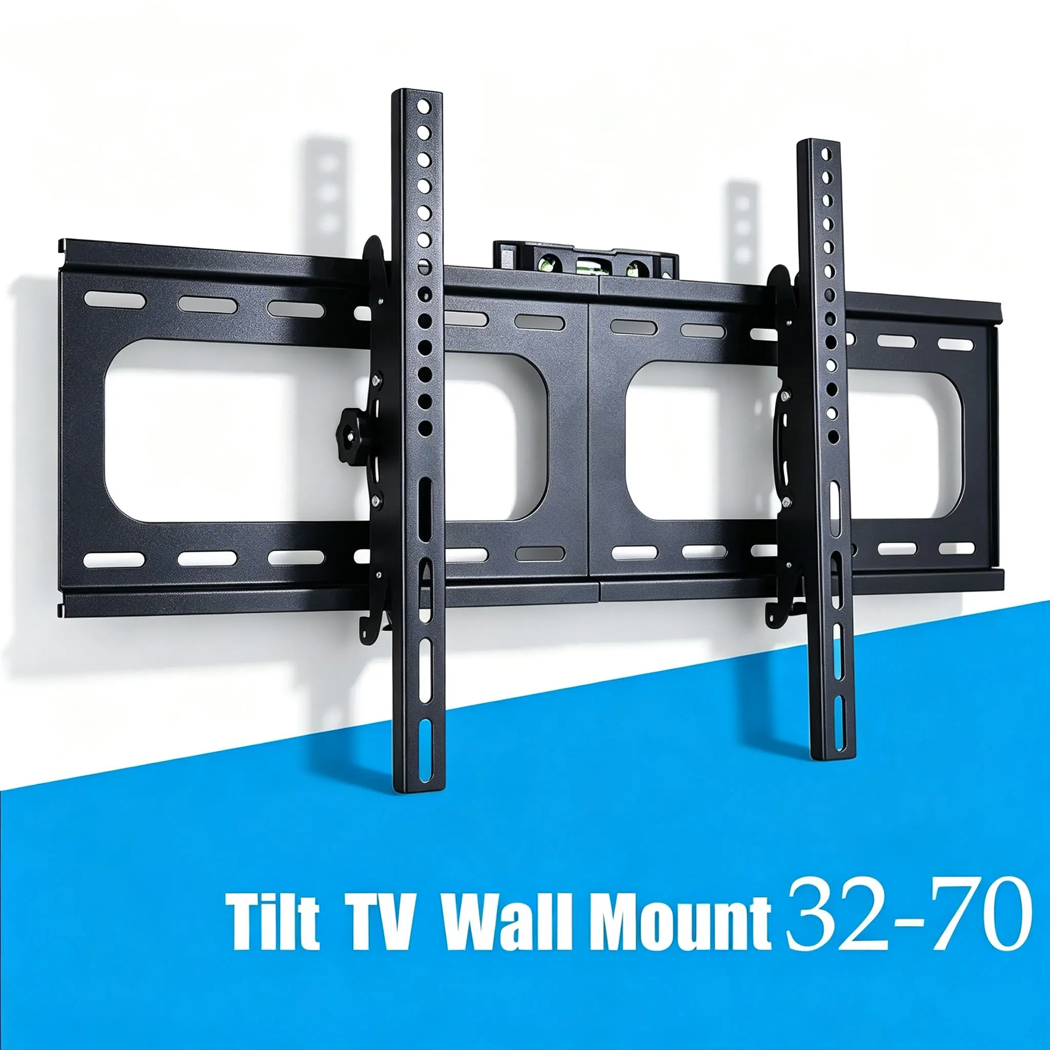 Adjustable Steel TV Wall Mount Bracket, Universal Wall Bracket for 32‑70" Flat Screen TV, Heavy‑Duty TV Mount for LED LCD Television