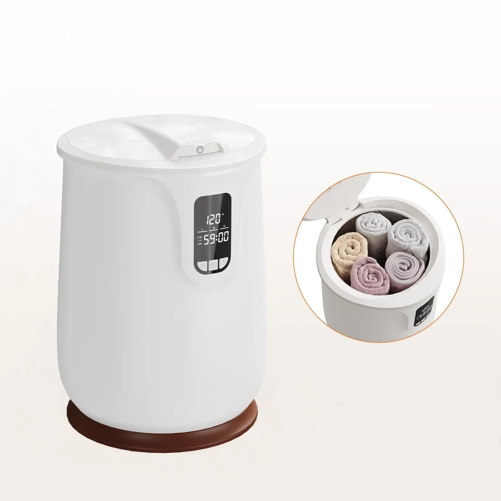 GARVEE Luxury Heated Towel Warmer with Auto Shut Off, Fits Up to Two Oversized 40"x70" Towels, Ideal for Bathroom Use, Combining Style and Functionality