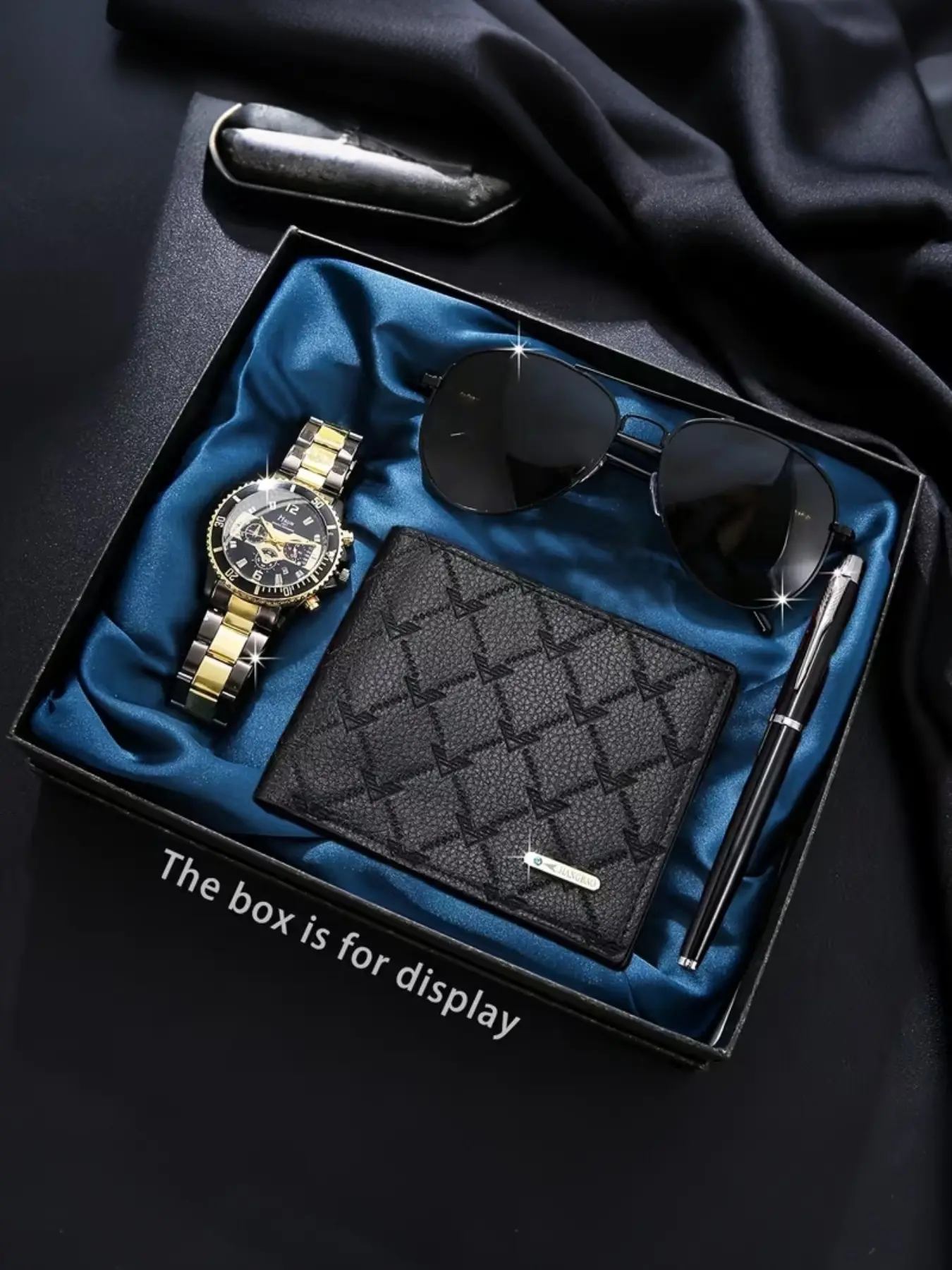 4pcs Men's Fashionable Casual Quartz Wristwatches, Round Analog Face, Zinc Alloy Case, Perfect Gift for Boyfriend/father, All Seasons, Quartz Watch Set