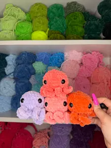 Crochet Mini Octos Keychains