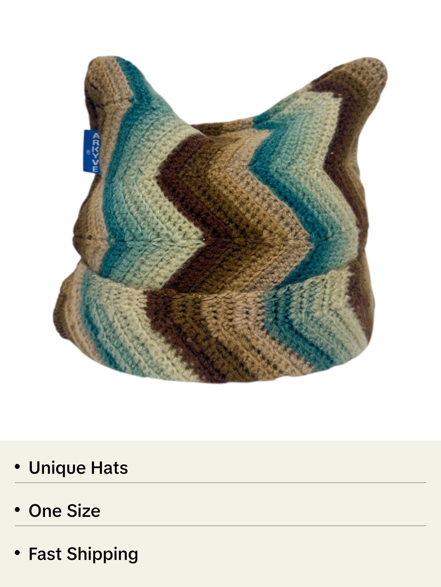 Prism Chevron Crochet Cat Hat (1of1)