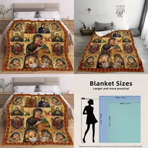 Professional Quality Mixed Color Polyester Geometric Pattern Anime Themed Lightweight Skin Friendly Microfiber Fleece All Season Multi Purpose Drative Throw Blanket Suitable for Home Kitchen Bed Dorm Air Conditioning Various Dimensions hine Washable