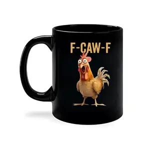 F-Caw-F Funny Chicken Mug, Chicken Humor, Rooster Mug,Ceramic Mug Funny Gift for Friends,Classmates