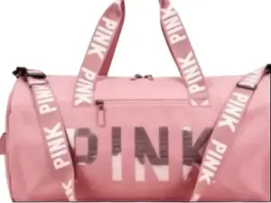 PINK Sequins Gym Duffle Bag for Women - Oxford Cloth Sports Travel Bag with Adjustable Shoulder Strap, Multi-Purpose Workout & Overnight Bag