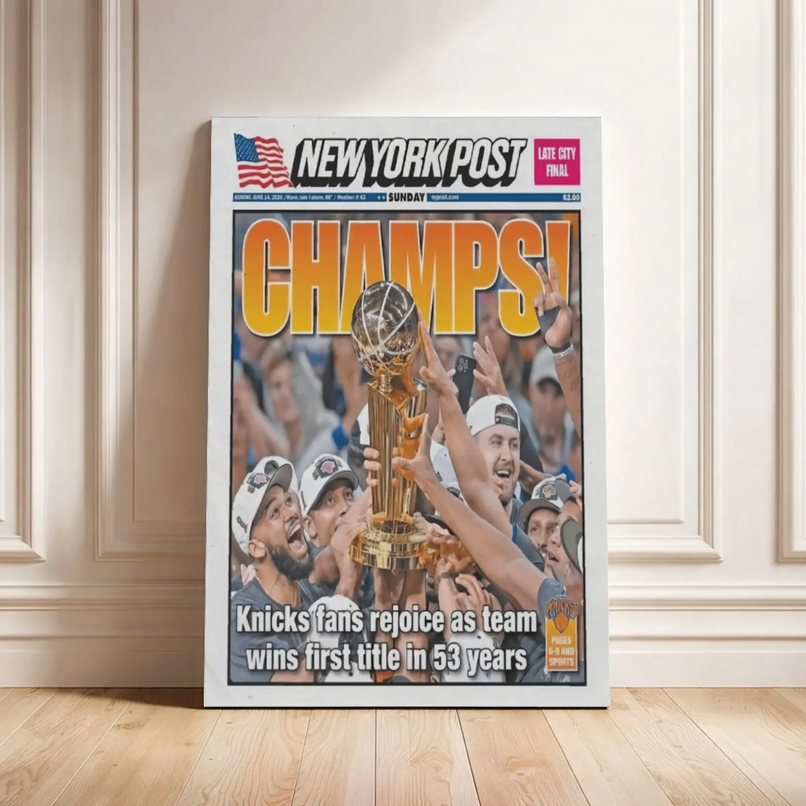 New York Knicks NBA Championship Poster 53 Years Basketball Sports Poster,,living room gift,otaku room decor,wall art living room poster, funny office gift,bedroom office decoration, family wall decor,teen room decor,home wall decor