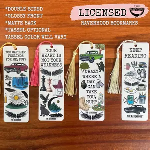 LICENSED Ravenhood Trilogy Merch, Cardstock Bookmark set, Reading Accessory Bookish Merch, Bookstagram Romance, Flock, Exodus Kate Stewart, Dominic King, Tobias King, Tyler Jennings, Sean Roberts