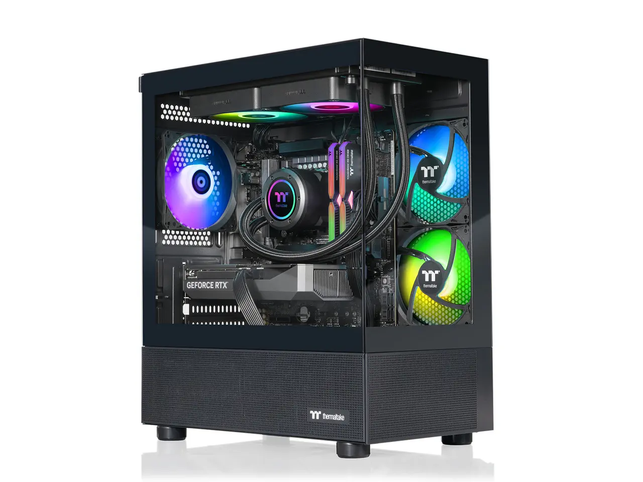Thermaltake LCGS NE i1460TG-V170B Gaming Desktop (Intel Core i5-14600K, ToughRam 32GB DDR5 6000MT/s RGB Memory, NVIDIA GeForce RTX 5060 Ti 16G, 1TB NVMe M.2, WiFi, Windows 11) N17B-B760-5TG-LCS