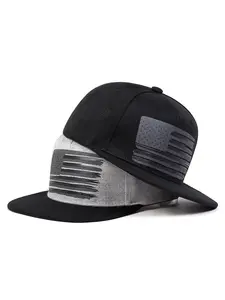 Unisex American Flag Print Baseball Cap, Adjustable Sun Protection Hat, Casual Woven Fitted Design for Spring & Fall Outdoor Activities