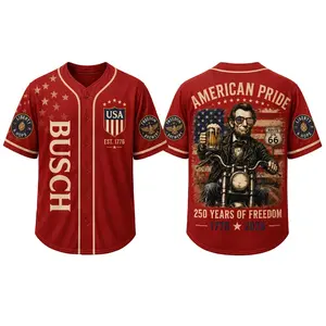 American Pride Busch, 4th Of July, Garment-Dye Unisex Tee, Baseball Jersey