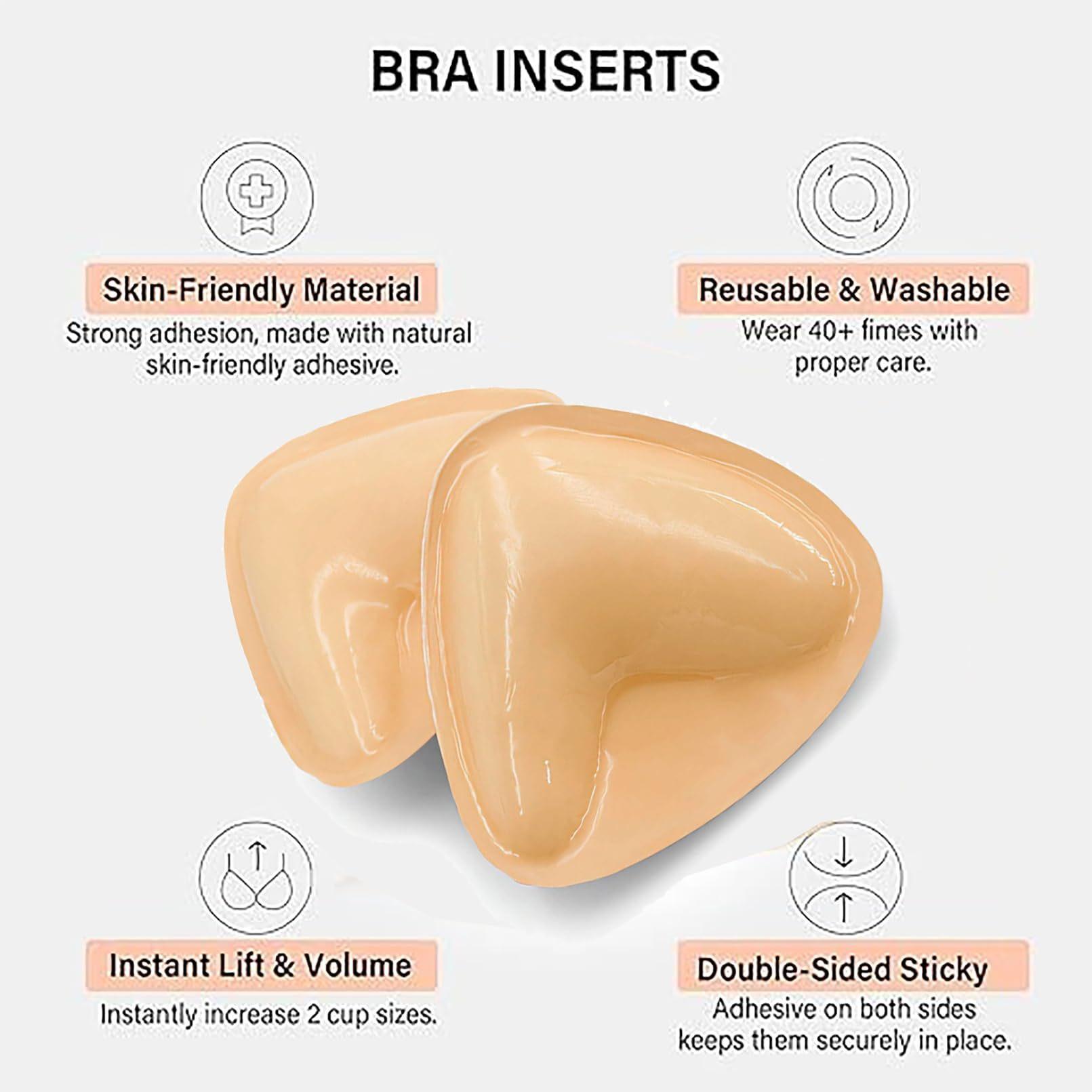 Push Up Sticky Inserts Double-Sided Adhesive Ultra Boost Padding Inserts for Bikini Swimsuit Sports Strapless Bra