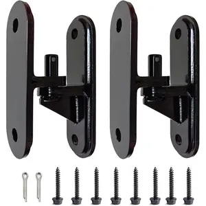 Heavy Duty Gate Hinges 2 Pack, 600LB Capacity Wall Mount, Steel Rust-Proof Hinge for Farm, Wooden Fences & Driveway Gates, Anti-Sag Design