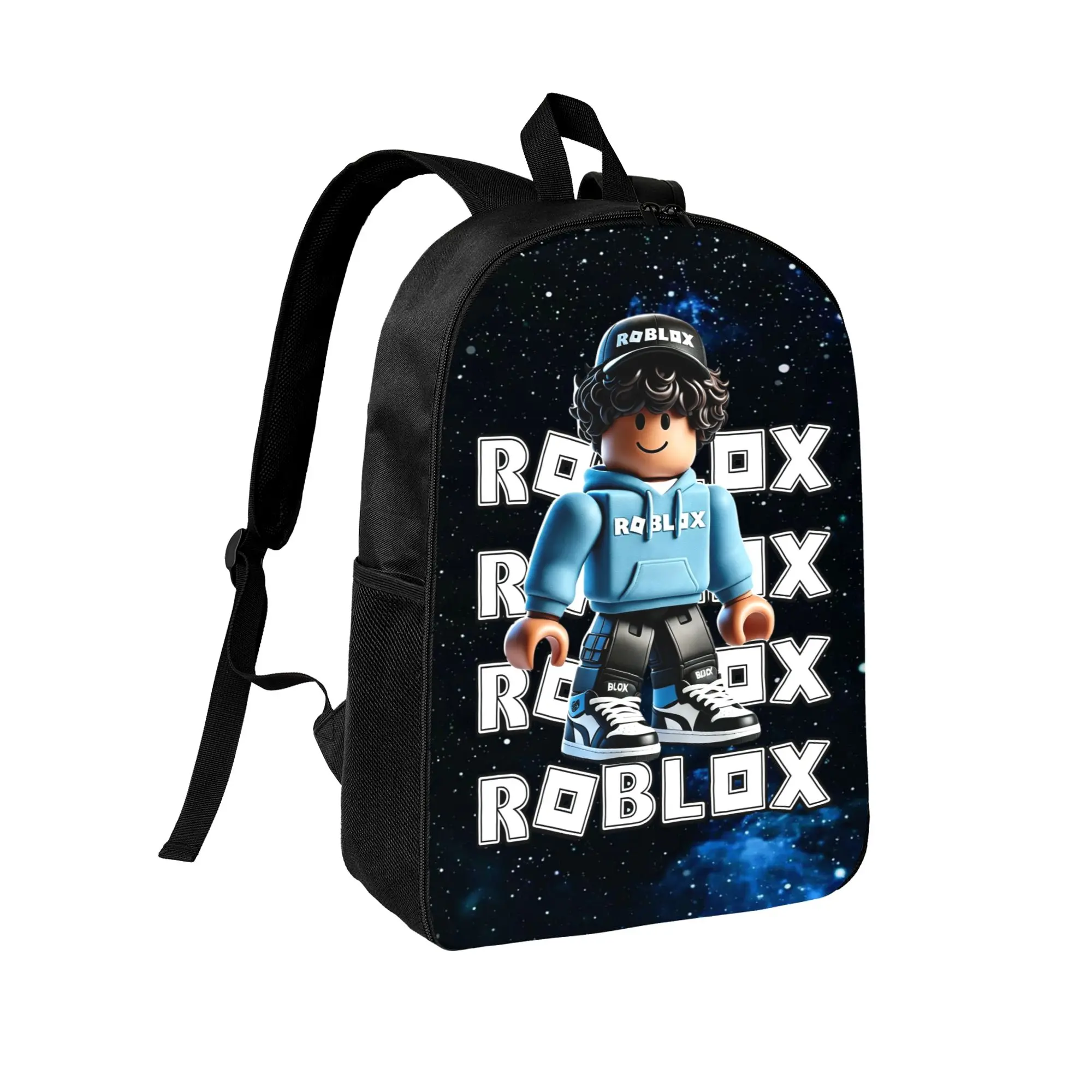 Back to School Roblox Character Galaxy Backpack Breathable Padded Straps Large Capacity School Daypack