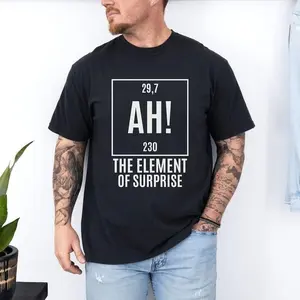 [Sale Up To 50%] Comfort Colors® Project Hail Mary AH! Element of Surprise Ryland Grace Red T-Shirt Chemistry Joke Tee Graphic Streetwear T-shirt