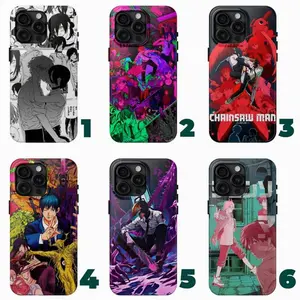 6 Styles Chainsaw Man Reze Arc Phone Case, Reze Denji Power Makima Aki Anime Aesthetic Manga Case fit iPhone 17 16 Pro Max to SE, Galaxy S21-S25 Ultra Plus