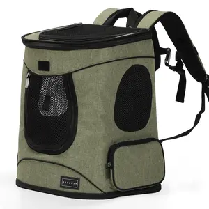 [5-year warranty] Petsfit Pet Backpack Carrier with Upgrade Waist Cushion Design to Better Fit The Waist, Suitable for Small and Medium Dogs Cats, and Rabbits up to 18 Pounds
