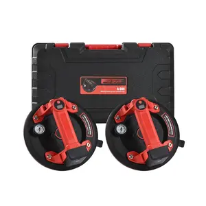 2 Pack Electric Suction Cups for Glass - 8" Heavy Duty Tile Suction Cup Tool with 2x1500mAh ,LCD Display - 440 LBS/200 KG Load Auto Stop/Suction Vacuum Cups