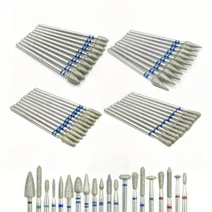 10pcs Nail Drill Bit Milling Cuticle Clean Cutter For Manicure Electric Accessories Dead Skin Remove Tool