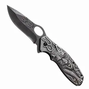 3D Relief Stainless Steel Pocket Folding Knife,Men's Gift,Suitable for Camping,Hunting,Outdoor Survival,Emergency Situations and EDC Tactical Tools.
