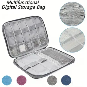2 Soft Texture Strap Storage Pouch with Multi-compartment Scientific Partitioning. It can store watch straps, watch faces, and data cables, serving as a handy helper for organizing small items. It is portable and durable." }