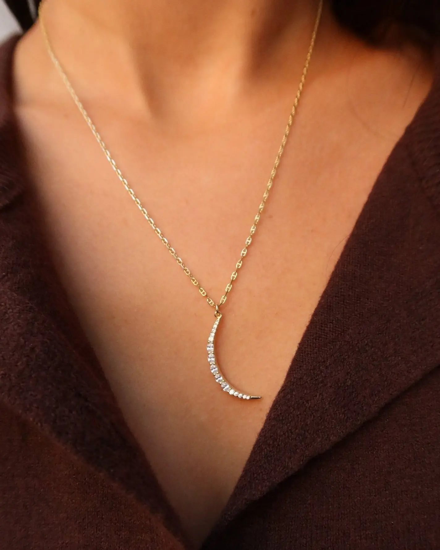 SKYLAR MOON MARINER CHAIN NECKLACE