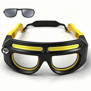 2026 Smart Rechargeable LED Headlamp Glasses | Motion Sensor Wave Control, 5 Lighting Modes | Hands-Free Head Light for Repair, DIY Projects, Running, Hiking & Night Tasks | Practical Portable Gift