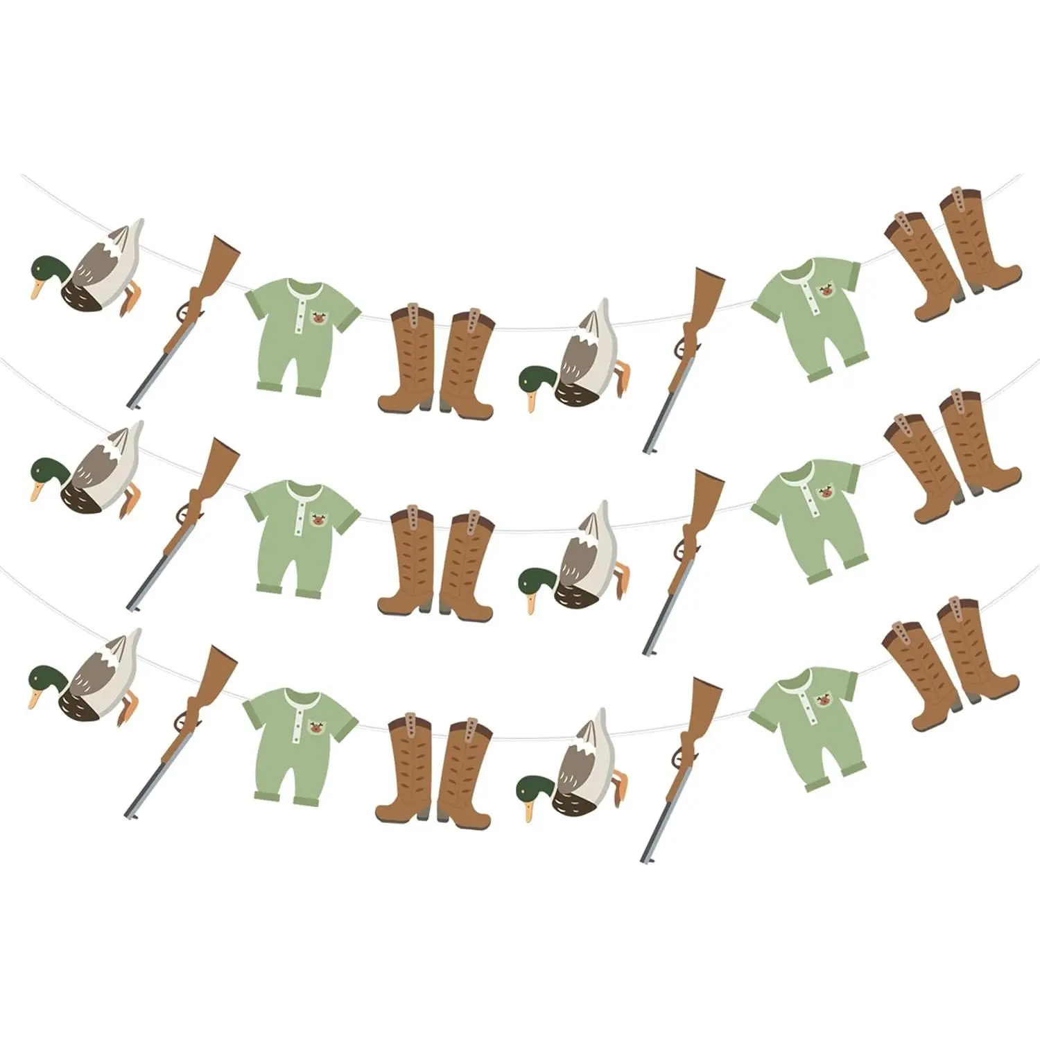 1Set Duck Hunting Baby Shower Decorations 3PCS Mallard Duck Hunting Banners for Hunting Baby Shower Party Supplies