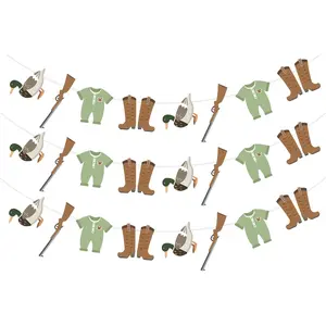 1Set Duck Hunting Baby Shower Decorations 3PCS Mallard Duck Hunting Banners for Hunting Baby Shower Party Supplies