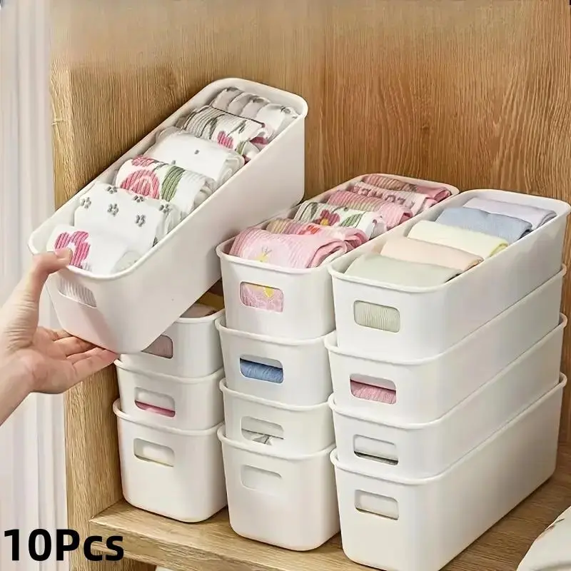 Drawer Organizer Box, 10pcs Multi-purpose Durable Plastic Organizers Open-top Drawer Organizer Boxes for Phone Cases, Bedside Essentials, and Home Organization, Durable Storage Organizer