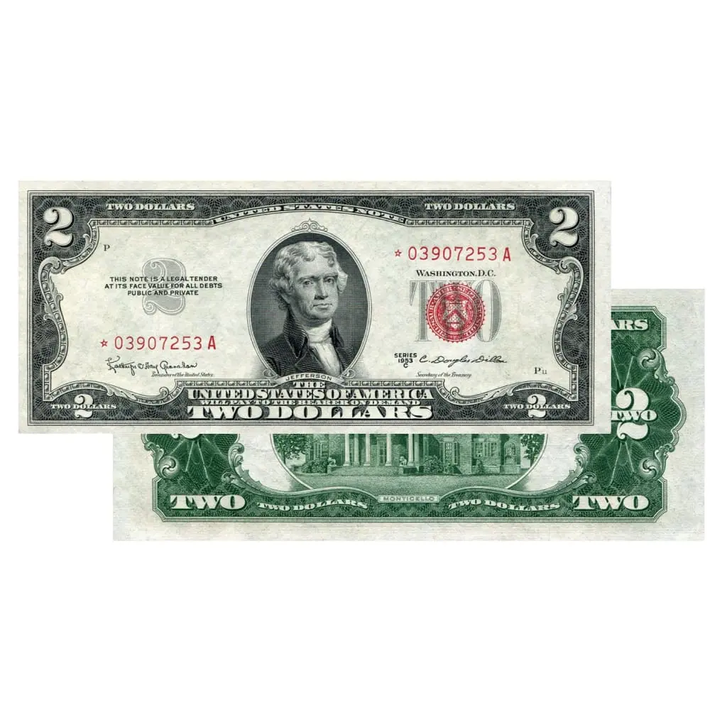 $2 - 1953 Red Seal FRN Star Note - Uncirculated $2 - 1953 Red Seal FRN Star Note - Uncirculated