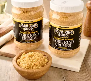 Pork King Good Set of (2) Jars Pork Rind Crumbs Pork King Good Set of (2) Jars Pork Rind Crumbs
