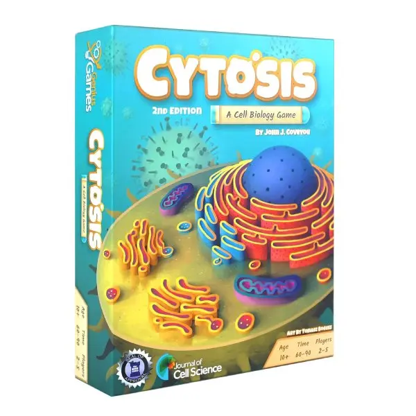 Cytosis: A Cell Biology Board Game, Science-Based Strategy Game About Building Proteins, Carbohydrates, Enzymes, Organelles and Cell Membranes, Educational Family Board Game for Teens and Adults, 2–5 Players
