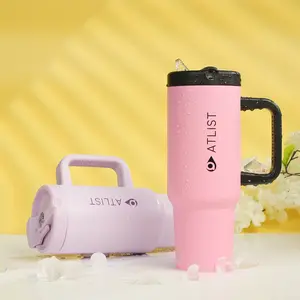 ATLIST 40 Oz Tumbler Cup - Completely Leak-Proof, Double Walled Vacuum Insulated Stainless Steel, Keeps Cold for 48 Hours, Ideal for Gifts