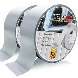 2 Pack Duct Tape Heavy Duty, , Heat Resistant,  Adhesive Packaging Tape for HVAC,  Improvement, Outdoor, Packing Boxes, Pipe Insulation, Window Sealing (21 Yards x 2 Inch)
