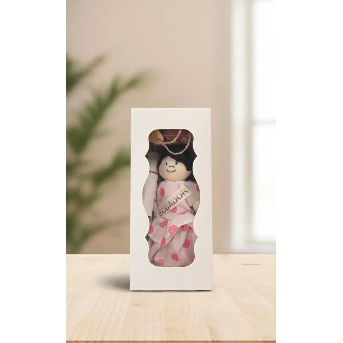 Año Viejo Doll - Vintage Cloth Doll in Cardboard Box - Collectible Retro Toy for Home Decor