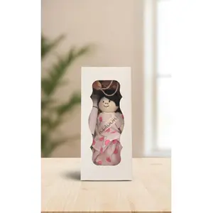 Año Viejo Doll - Vintage Cloth Doll in Cardboard Box - Collectible Retro Toy for Home Decor