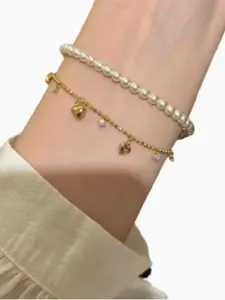 Sparkling Heart Tassel Zircon Adjustable Bracelet for Women, Unique Luxury High Aesthetic Versatile Jewelry, Trendy Fashion Accessory