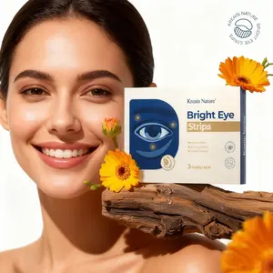 Kreain Nature Bright Eye Strips with Lutein Essence for Dry Irritated Bloodshot & Eye Swelling 3 Pairs per Box