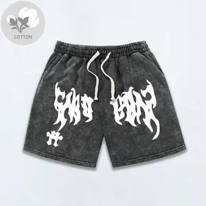 Men's Fashion Pure Cotton Sports Casual Shorts Trendy Street Y2k Floral Design American Lightning Cross Print Comfortable Fabric Breathable Skin-friendly Surfing Basketball Shorts Suitable for All Seasons Great Gift for Boyfriend Son