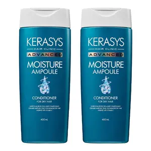 Kerasys Advanced Ceramide Ampoule Clinic for Damaged Dry Hair Moisture Ampoule 13.5 fl oz / 400 ml (Conditioner, 2-Pack)