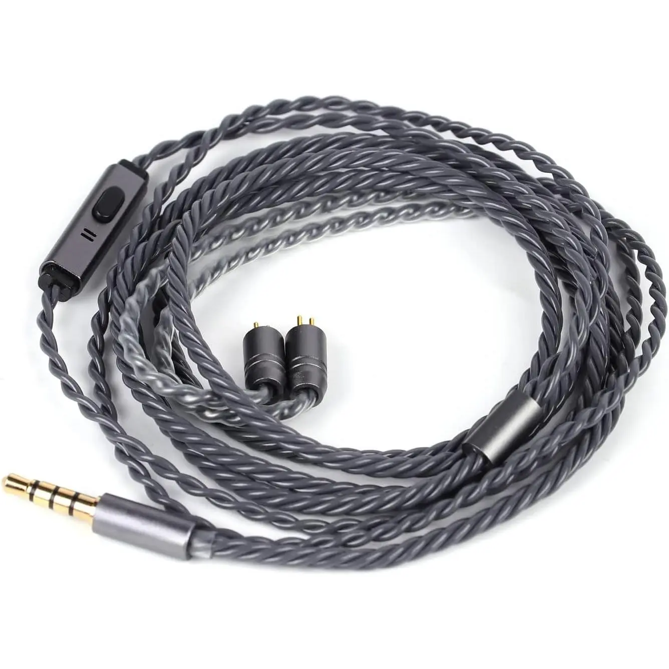 Silver-Plated OFC In-Ear Earphone Cable with Microphone