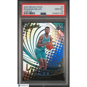 Brandon Miller 2023-24 Panini Revolution Vortex #3 Charlotte Hornets- PSA 10