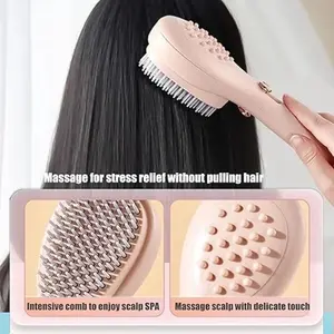 Self-Cleaning Extendable Hair Brush for Women, Safe Airbag Massage Comb for Thick Long Hair, Anti-Static Scalp Massager, Home Use