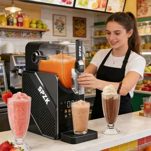 SPZK Slushie Machine, Soft Serve Ice Cream Maker， Auto-Clean Ice Shaver, 3 Preset Programs Professional for Home, No Ice Needed  Make Margaritas, Milkshakes & Smoothies with One Touch