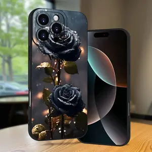 Creative and beautiful rose pattern, drop-proof and non-slip TPU full-coverage camera phone case, compatible with iPhone 17, 16, 15, 14, 13, 12, 11, XS, X, Samsung and other models. Makes a great gift for friends or family.